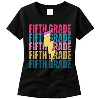 Fifth Grade Lightning Pencil Back To School Womens T-Shirt