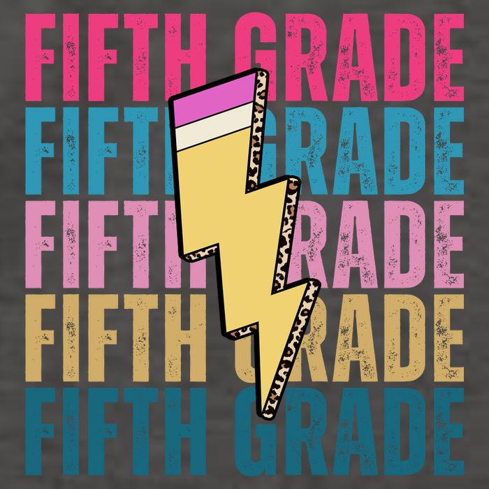 Fifth Grade Lightning Pencil Back To School Vector Backpack