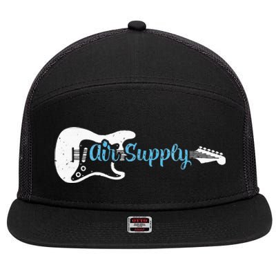 Funny Guitar Lover Air Supply 7 Panel Mesh Trucker Snapback Hat