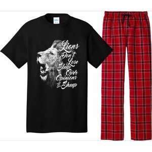 Funny Gift Lions Don't Lose Sleep Over The Opinions Of Sheep Gift Pajama Set