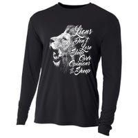 Funny Gift Lions Don't Lose Sleep Over The Opinions Of Sheep Gift Cooling Performance Long Sleeve Crew