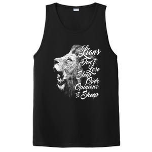 Funny Gift Lions Don't Lose Sleep Over The Opinions Of Sheep Gift PosiCharge Competitor Tank