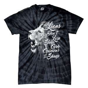 Funny Gift Lions Don't Lose Sleep Over The Opinions Of Sheep Gift Tie-Dye T-Shirt