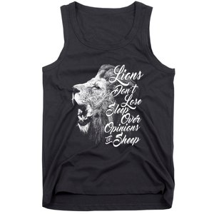 Funny Gift Lions Don't Lose Sleep Over The Opinions Of Sheep Gift Tank Top