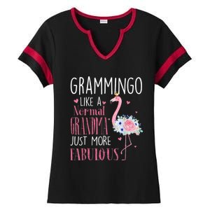 Flamingo Grammingo Like A Normal Grandma Gift Funny Grandma Cute Gift Ladies Halftime Notch Neck Tee