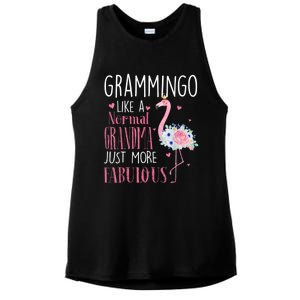 Flamingo Grammingo Like A Normal Grandma Gift Funny Grandma Cute Gift Ladies PosiCharge Tri-Blend Wicking Tank