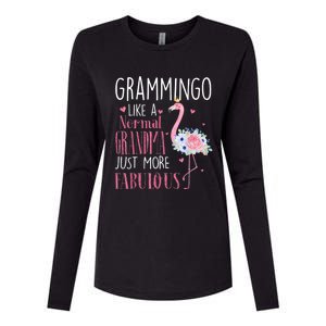 Flamingo Grammingo Like A Normal Grandma Gift Funny Grandma Cute Gift Womens Cotton Relaxed Long Sleeve T-Shirt