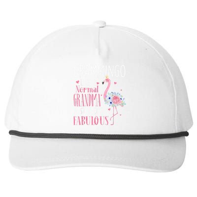 Flamingo Grammingo Like A Normal Grandma Gift Funny Grandma Cute Gift Snapback Five-Panel Rope Hat