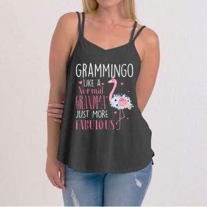 Flamingo Grammingo Like A Normal Grandma Gift Funny Grandma Cute Gift Women's Strappy Tank