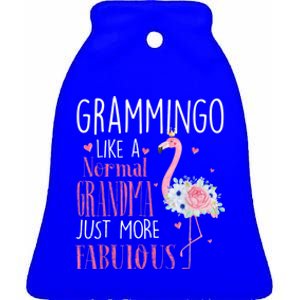 Flamingo Grammingo Like A Normal Grandma Gift Funny Grandma Cute Gift Ceramic Bell Ornament