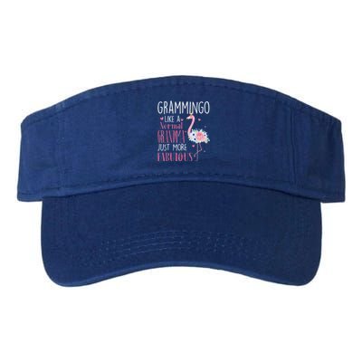 Flamingo Grammingo Like A Normal Grandma Gift Funny Grandma Cute Gift Valucap Bio-Washed Visor