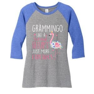 Flamingo Grammingo Like A Normal Grandma Gift Funny Grandma Cute Gift Women's Tri-Blend 3/4-Sleeve Raglan Shirt