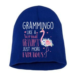 Flamingo Grammingo Like A Normal Grandma Gift Funny Grandma Cute Gift Short Acrylic Beanie