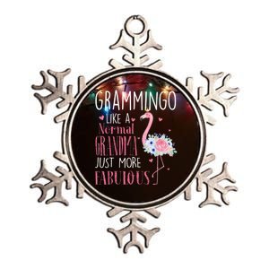 Flamingo Grammingo Like A Normal Grandma Gift Funny Grandma Cute Gift Metallic Star Ornament