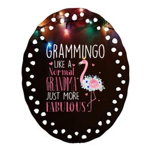 Flamingo Grammingo Like A Normal Grandma Gift Funny Grandma Cute Gift Ceramic Oval Ornament