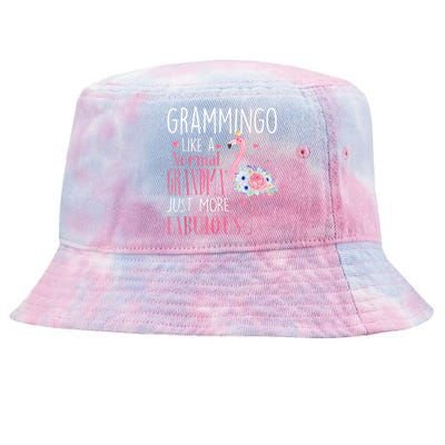 Flamingo Grammingo Like A Normal Grandma Gift Funny Grandma Cute Gift Tie-Dyed Bucket Hat