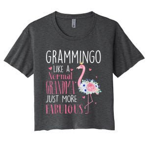 Flamingo Grammingo Like A Normal Grandma Gift Funny Grandma Cute Gift Women's Crop Top Tee