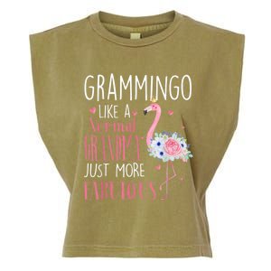 Flamingo Grammingo Like A Normal Grandma Gift Funny Grandma Cute Gift Garment-Dyed Women's Muscle Tee