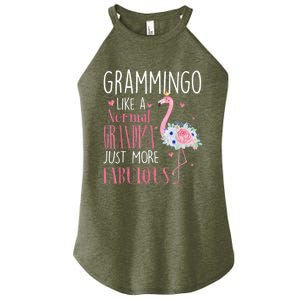 Flamingo Grammingo Like A Normal Grandma Gift Funny Grandma Cute Gift Women's Perfect Tri Rocker Tank