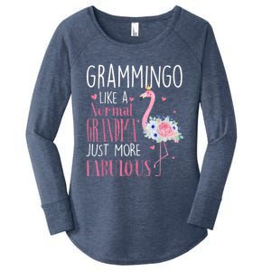 Flamingo Grammingo Like A Normal Grandma Gift Funny Grandma Cute Gift Women's Perfect Tri Tunic Long Sleeve Shirt