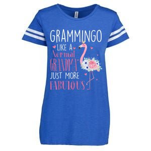 Flamingo Grammingo Like A Normal Grandma Gift Funny Grandma Cute Gift Enza Ladies Jersey Football T-Shirt