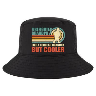 Firefighter Grandpa Like A Regular Grandpa Fathers Day Gift Cool Comfort Performance Bucket Hat