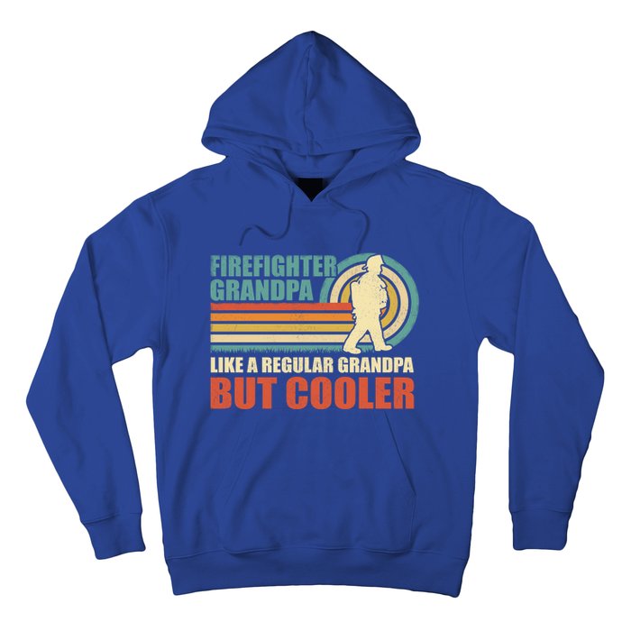 Firefighter Grandpa Like A Regular Grandpa Fathers Day Gift Hoodie