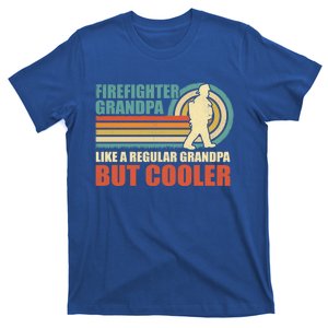 Firefighter Grandpa Like A Regular Grandpa Fathers Day Gift T-Shirt