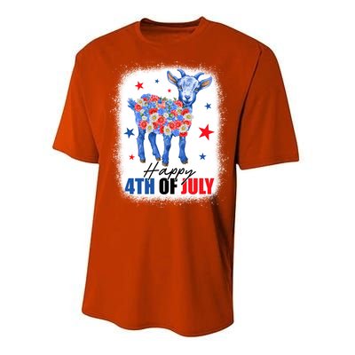 Funny Goat Lovers Owners Farmers American Flag 4th Of July Gift Performance Sprint T-Shirt