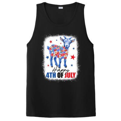 Funny Goat Lovers Owners Farmers American Flag 4th Of July Gift PosiCharge Competitor Tank