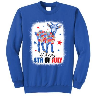 Funny Goat Lovers Owners Farmers American Flag 4th Of July Gift Sweatshirt