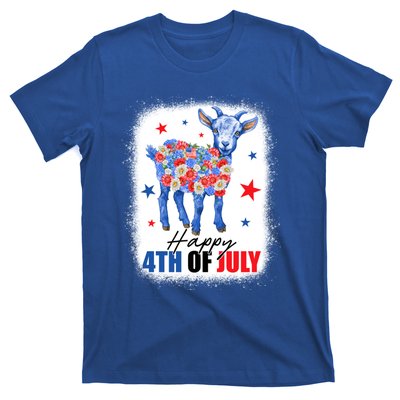 Funny Goat Lovers Owners Farmers American Flag 4th Of July Gift T-Shirt