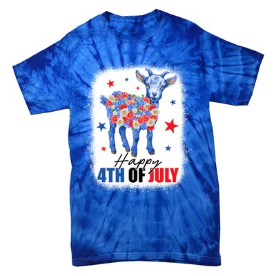 Funny Goat Lovers Owners Farmers American Flag 4th Of July Gift Tie-Dye T-Shirt