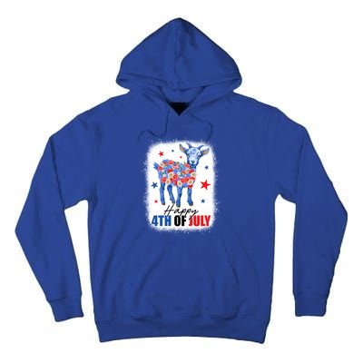 Funny Goat Lovers Owners Farmers American Flag 4th Of July Gift Tall Hoodie