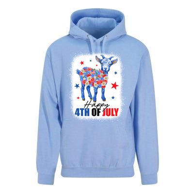 Funny Goat Lovers Owners Farmers American Flag 4th Of July Gift Unisex Surf Hoodie