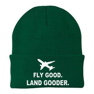 Fly good land gooder airline pilot private pilot student Knit Cap Winter Beanie