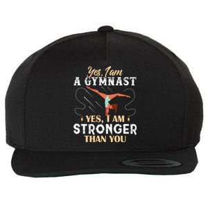 Funny Gymnastics Lover Gymnast Mom Tumbling Cute Gift Wool Snapback Cap