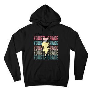 Fourth Grade Lightning Bolt Pencil Retro Teacher Girls Tall Hoodie