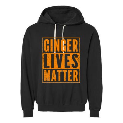 Funny Ginger Lives Matter Old School Graphic Redhead Garment-Dyed Fleece Hoodie