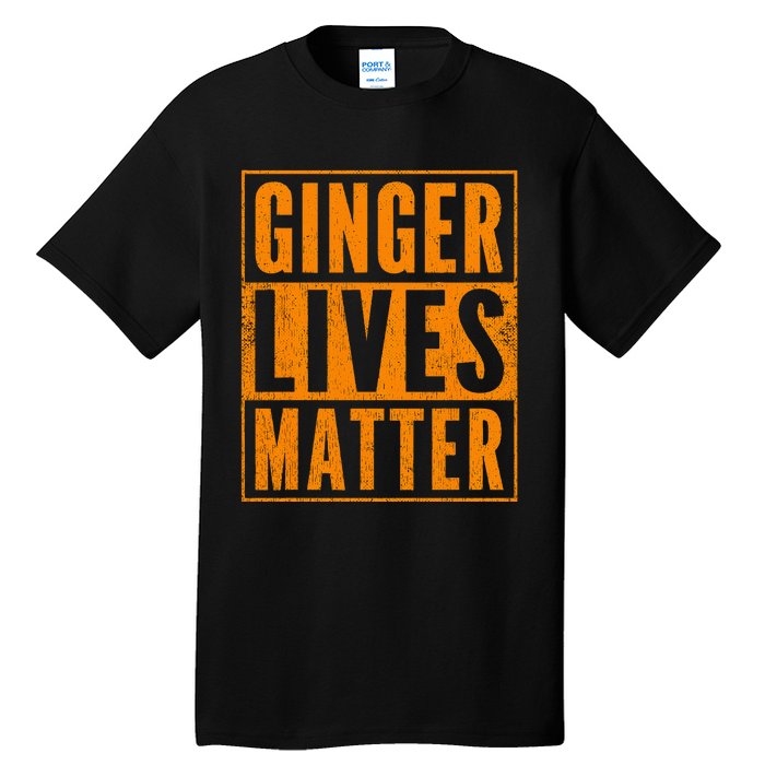 Funny Ginger Lives Matter Old School Graphic Redhead Tall T-Shirt