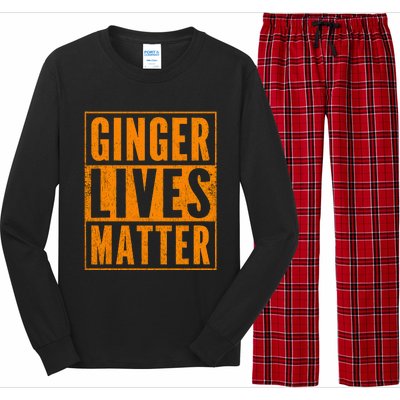 Funny Ginger Lives Matter Old School Graphic Redhead Long Sleeve Pajama Set