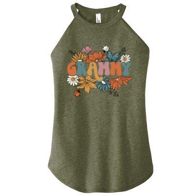 Floral Grammy Life Thankful Grammy Thanksgiving Mothers Day Women's Perfect Tri Rocker Tank