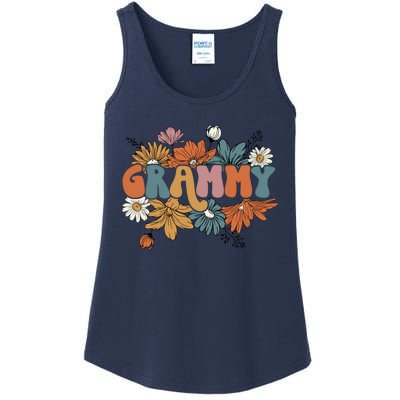 Floral Grammy Life Thankful Grammy Thanksgiving Mothers Day Ladies Essential Tank