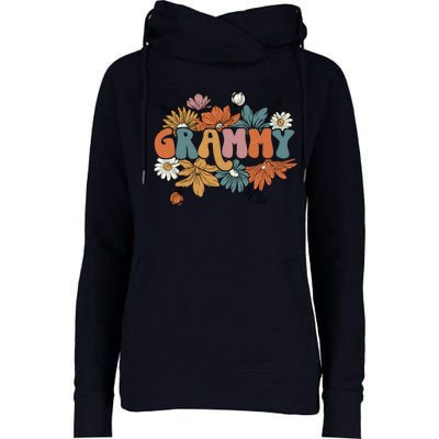 Floral Grammy Life Thankful Grammy Thanksgiving Mothers Day Womens Funnel Neck Pullover Hood