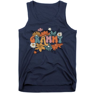 Floral Grammy Life Thankful Grammy Thanksgiving Mothers Day Tank Top