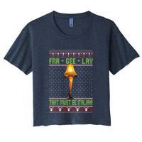 Fra Gee Lay That Must Be Italian Women's Crop Top Tee