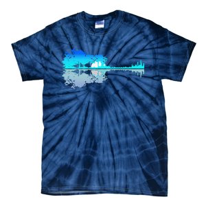 Funny Guitar Lake Shadow Love Guitar Musician Tie-Dye T-Shirt