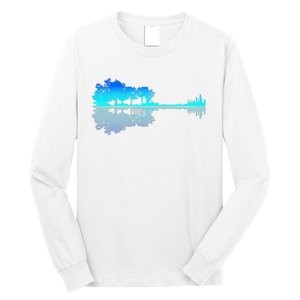 Funny Guitar Lake Shadow Love Guitar Musician Long Sleeve Shirt