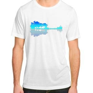 Funny Guitar Lake Shadow Love Guitar Musician Adult ChromaSoft Performance T-Shirt