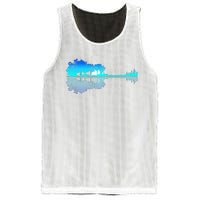 Funny Guitar Lake Shadow Love Guitar Musician Mesh Reversible Basketball Jersey Tank